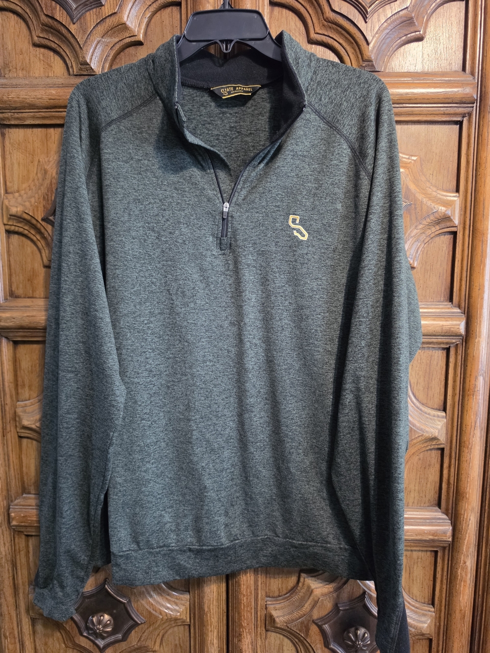 Men's Slate Green Half-Zip Pullover Sweatshirt